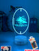 Cronulla Sharks Rugby League Club 3D LED Night Light - KustomboxNight Lights & Ambient LightingKustomboxStandard Size