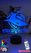 CRONULLA SHARKS Rugby League Football Club LED Night Light - KustomboxNight Lights & Ambient LightingKustomboxStandard Size