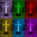 Crucifix Holy Religious Cross 7 & 16 Colour 3D LED Night Light Touch Room Lamp - KustomboxNight Lights & Ambient LightingKustomboxStandard Size - Base Touch Pad Only
