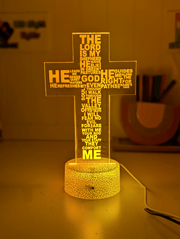 Crucifix Holy Religious Cross 7 & 16 Colour 3D LED Night Light Touch Room Lamp - KustomboxNight Lights & Ambient LightingKustomboxStandard Size - Base Touch Pad Only
