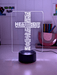 Crucifix Holy Religious Cross 7 & 16 Colour 3D LED Night Light Touch Room Lamp - KustomboxNight Lights & Ambient LightingKustomboxStandard Size - Base Touch Pad Only