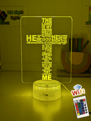 Crucifix Holy Religious Cross 7 & 16 Colour 3D LED Night Light Touch Room Lamp - KustomboxNight Lights & Ambient LightingKustomboxStandard Size - Base Touch Pad Only