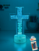 Crucifix Holy Religious Cross 7 & 16 Colour 3D LED Night Light Touch Room Lamp - KustomboxNight Lights & Ambient LightingKustomboxStandard Size - Base Touch Pad Only