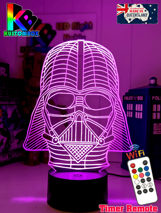Darth Vader Wire Mask Helmet 3D LED Night Light Lamp - KustomboxNight Lights & Ambient LightingKustomboxStandard Size