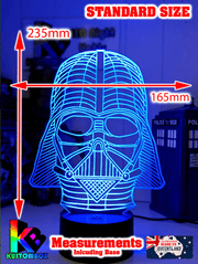 Darth Vader Wire Mask Helmet 3D LED Night Light Lamp - KustomboxNight Lights & Ambient LightingKustomboxStandard Size