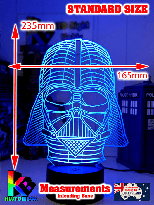 Darth Vader Wire Mask Helmet 3D LED Night Light Lamp - KustomboxNight Lights & Ambient LightingKustomboxStandard Size