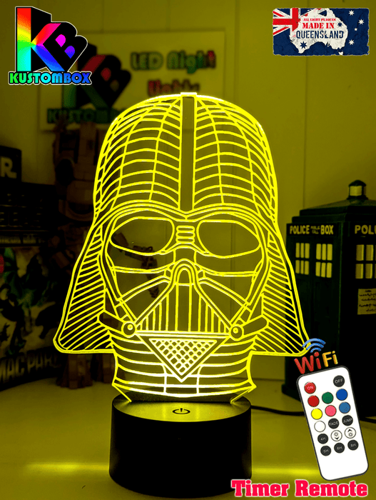 Darth Vader Wire Mask Helmet 3D LED Night Light Lamp - KustomboxNight Lights & Ambient LightingKustomboxStandard Size