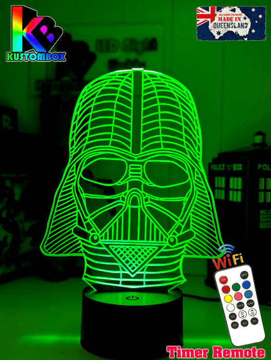 Darth Vader Wire Mask Helmet 3D LED Night Light Lamp - KustomboxNight Lights & Ambient LightingKustomboxStandard Size
