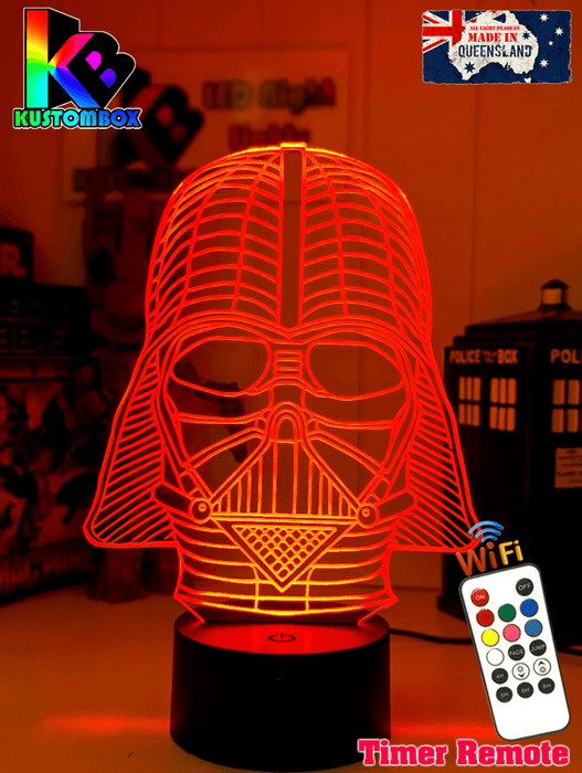 Darth Vader Wire Mask Helmet 3D LED Night Light Lamp - KustomboxNight Lights & Ambient LightingKustomboxStandard Size