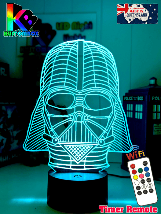 Darth Vader Wire Mask Helmet 3D LED Night Light Lamp - KustomboxNight Lights & Ambient LightingKustomboxStandard Size