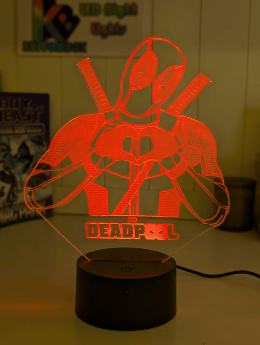 Deadpool Love Hands 3D LED Night Light Lamp - KustomboxNight Lights & Ambient LightingKustomboxStandard Size - No Name