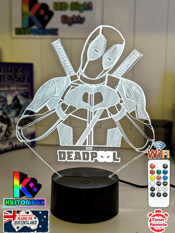Deadpool Love Hands 3D LED Night Light Lamp - KustomboxNight Lights & Ambient LightingKustomboxStandard Size - No Name