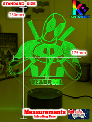 Deadpool Love Hands 3D LED Night Light Lamp - KustomboxNight Lights & Ambient LightingKustomboxStandard Size - No Name