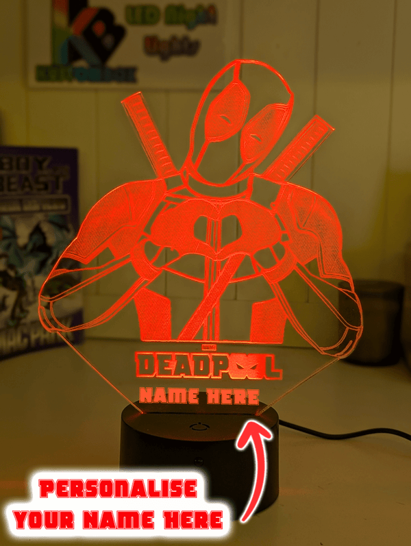 Deadpool Love Hands 3D LED Night Light Lamp - KustomboxNight Lights & Ambient LightingKustomboxStandard Size - No Name
