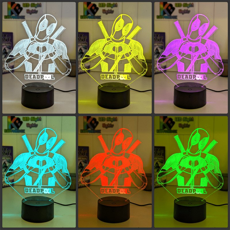 Deadpool Love Hands 3D LED Night Light Lamp - KustomboxNight Lights & Ambient LightingKustomboxStandard Size - No Name
