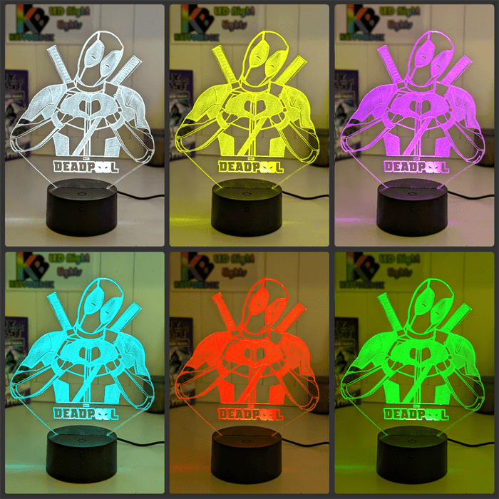 Deadpool Love Hands 3D LED Night Light Lamp - KustomboxNight Lights & Ambient LightingKustomboxStandard Size - No Name