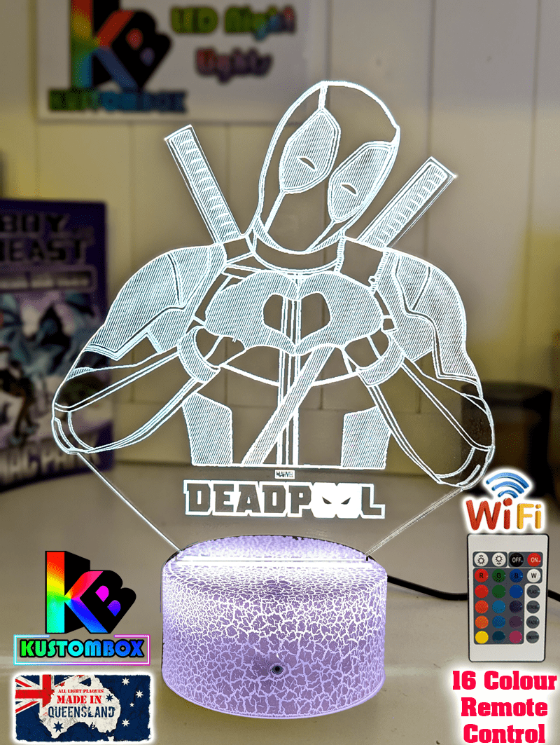 Deadpool Love Hands 3D LED Night Light Lamp - KustomboxNight Lights & Ambient LightingKustomboxStandard Size - No Name