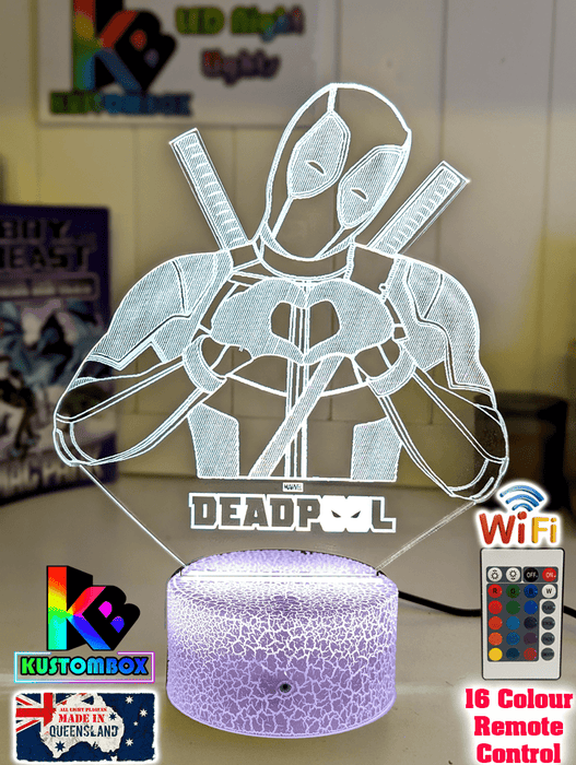 Deadpool Love Hands 3D LED Night Light Lamp - KustomboxNight Lights & Ambient LightingKustomboxStandard Size - No Name