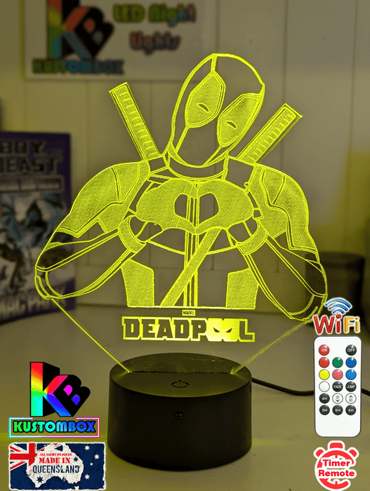 Deadpool Love Hands 3D LED Night Light Lamp - KustomboxNight Lights & Ambient LightingKustomboxStandard Size - No Name