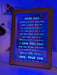 Dear Dad I Love You Personalised Message Quote Timber Frame USB 3D LED Night Light Lamp - KustomboxNight Lights & Ambient LightingKustomboxTimber Frame Light - $34.99
