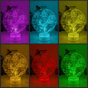 Death Star Imperial Spaceship Schematics 3D LED Night Light Lamp - KustomboxNight Lights & Ambient LightingKustomboxStandard Size
