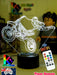 Dirt Bike Freestyle Motocross 3D LED Night Light Lamp - KustomboxNight Lights & Ambient LightingKustomboxStandard Size - No NameBlack Base