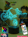 Dirt Bike Freestyle Motocross 3D LED Night Light Lamp - KustomboxNight Lights & Ambient LightingKustomboxStandard Size - No NameBlack Base