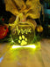 Dog Paw Christmas Personalised Name Bauble LED Hanging Decoration - KustomboxNight Lights & Ambient LightingKustomboxBauble - Standard Size