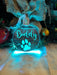 Dog Paw Christmas Personalised Name Bauble LED Hanging Decoration - KustomboxNight Lights & Ambient LightingKustomboxBauble - Standard Size