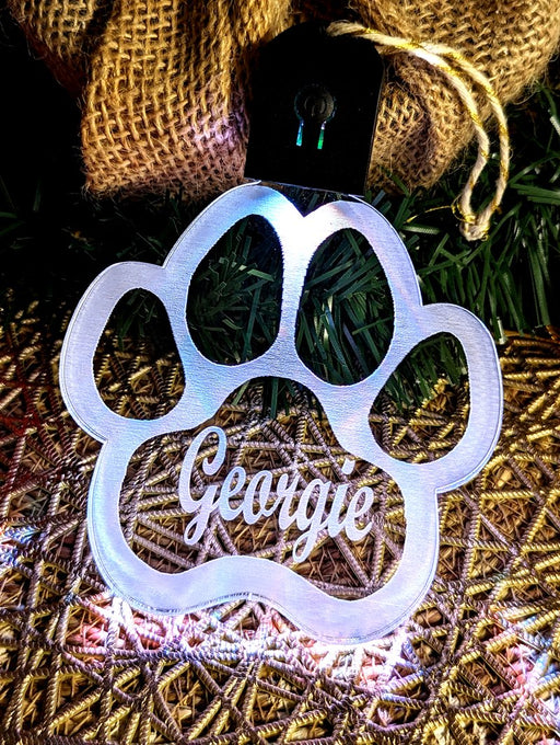 Dog Paw Print Personalised Christmas Bauble 3D LED Light Decoration - KustomboxNight Lights & Ambient LightingKustomboxBauble - No Name