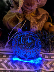Dog Paws Angel Wings Christmas Memorial Bauble LED Hanging Decoration - KustomboxNight Lights & Ambient LightingKustomboxBauble - Standard Size