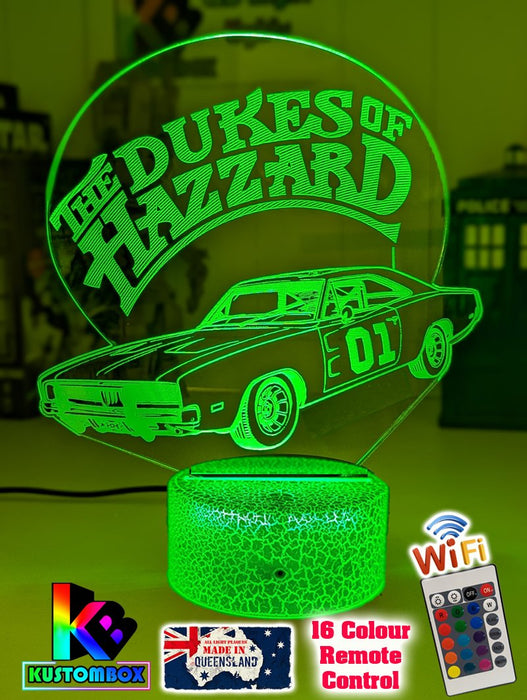 Dukes of Hazzard The General Lee 3D LED Night Light Lamp - KustomboxNight Lights & Ambient LightingKustomboxStandard Size - No Name