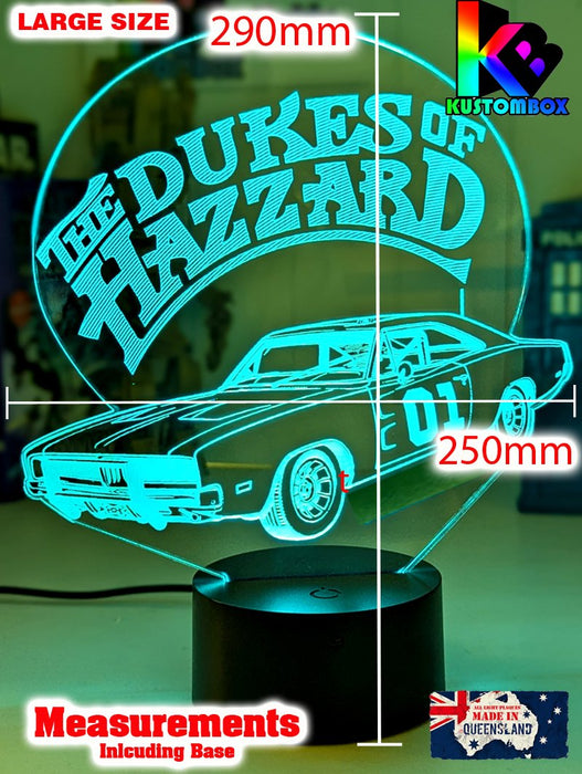 Dukes of Hazzard The General Lee 3D LED Night Light Lamp - KustomboxNight Lights & Ambient LightingKustomboxStandard Size - No Name