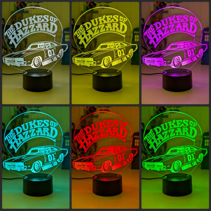 Dukes of Hazzard The General Lee 3D LED Night Light Lamp - KustomboxNight Lights & Ambient LightingKustomboxStandard Size - No Name