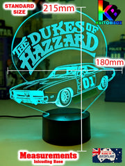 Dukes of Hazzard The General Lee 3D LED Night Light Lamp - KustomboxNight Lights & Ambient LightingKustomboxStandard Size - No Name