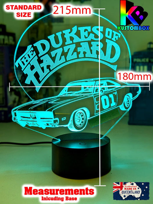 Dukes of Hazzard The General Lee 3D LED Night Light Lamp - KustomboxNight Lights & Ambient LightingKustomboxStandard Size - No Name