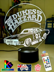 Dukes of Hazzard The General Lee 3D LED Night Light Lamp - KustomboxNight Lights & Ambient LightingKustomboxStandard Size - No Name