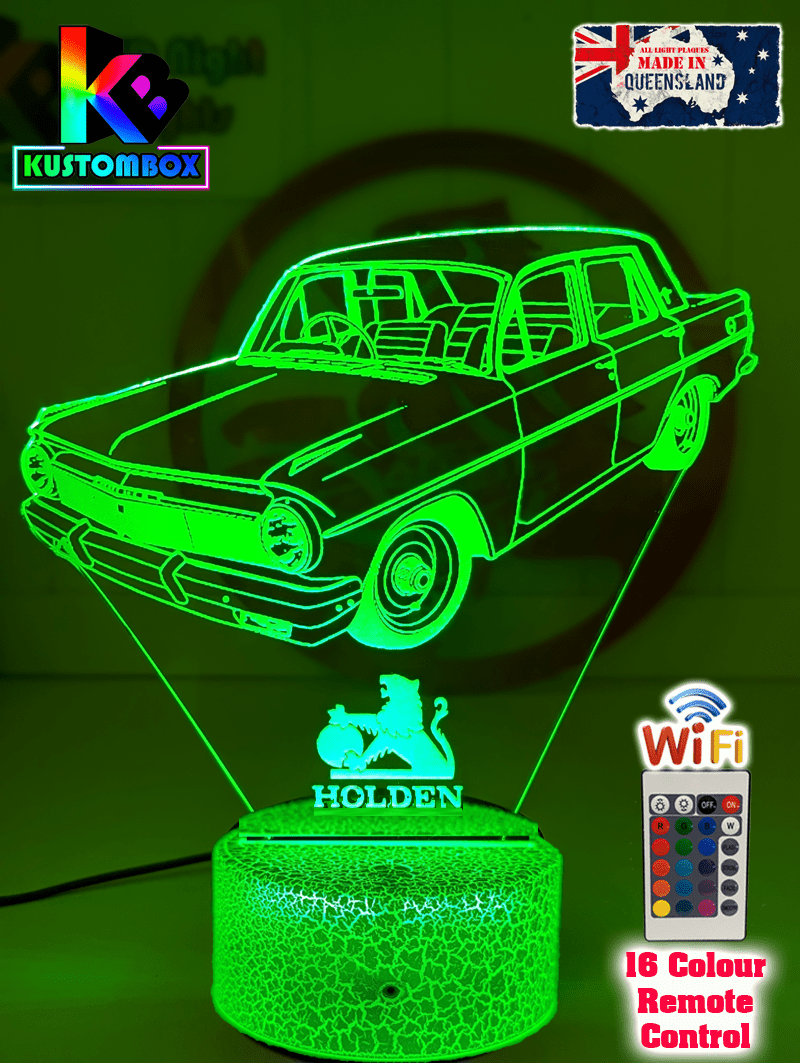 EH Holden Sedan 1963 to 65 Personalised Name 3D LED Night Light Lamp - KustomboxNight Lights & Ambient LightingKustomboxStandard Size - No Name