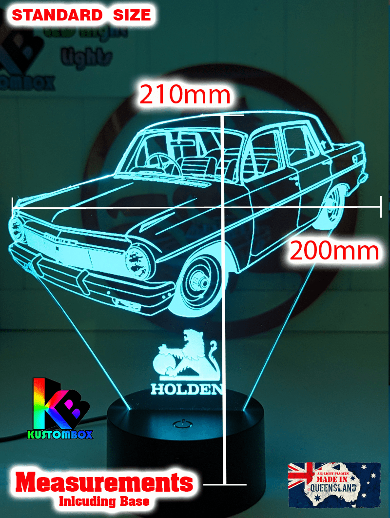 EH Holden Sedan 1963 to 65 Personalised Name 3D LED Night Light Lamp - KustomboxNight Lights & Ambient LightingKustomboxStandard Size - No Name