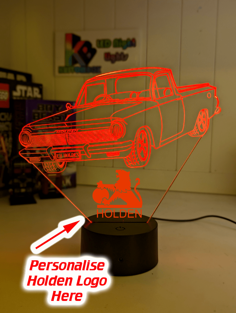 EH Holden Ute Car 1963 to 65 3D LED Night Light Lamp Mancave Bar Room - KustomboxNight Lights & Ambient LightingKustomboxStandard Size - No Name