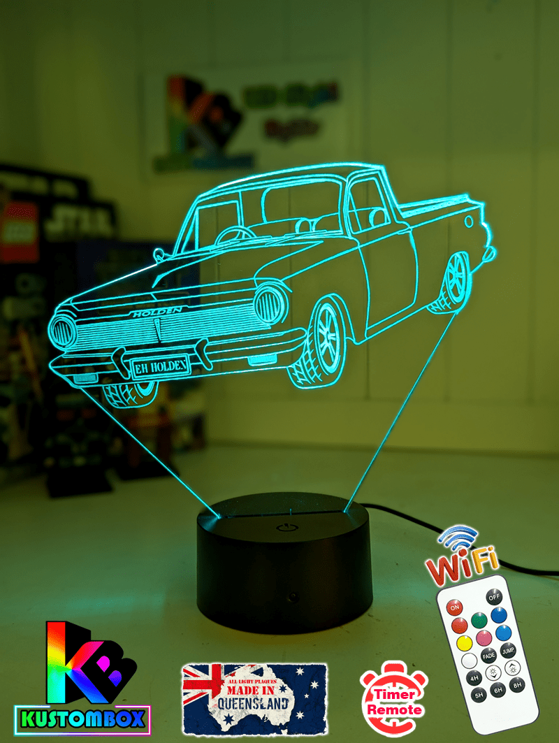EH Holden Ute Car 1963 to 65 3D LED Night Light Lamp Mancave Bar Room - KustomboxNight Lights & Ambient LightingKustomboxStandard Size - No Name