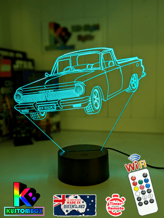 EH Holden Ute Car 1963 to 65 3D LED Night Light Lamp Mancave Bar Room - KustomboxNight Lights & Ambient LightingKustomboxStandard Size - No Name