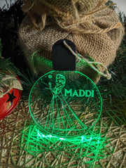 Elsa Princess Frozen Personalised Christmas Tree Bauble 3D LED Light Decoration - KustomboxNight Lights & Ambient LightingKustomboxBauble - Standard