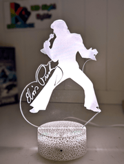 Elvis Presley 3D LED Night Light Iconic Rock & Roll Acrylic Lamp for Bedroom, Man Cave & Music Lovers - KustomboxNight Lights & Ambient LightingKustomboxStandard Size