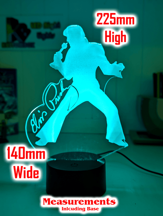 Elvis Presley Statue King of Pop 3D LED Night Light Lamp - KustomboxNight Lights & Ambient LightingKustomboxStandard Size