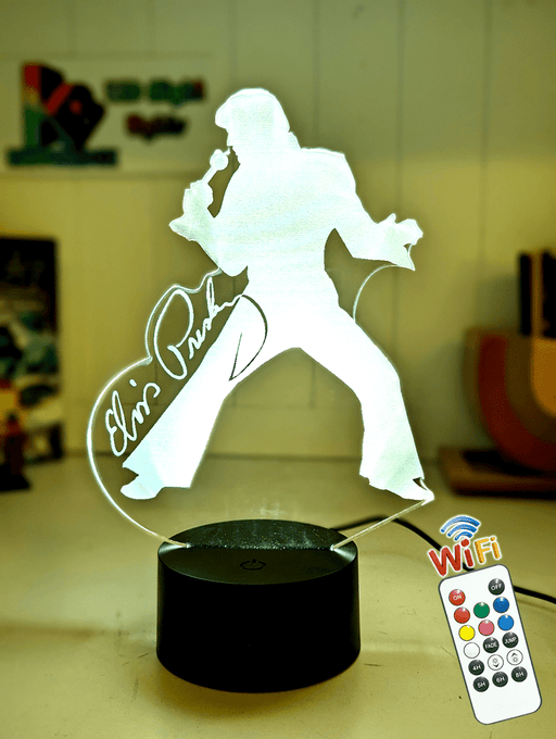 Elvis Presley Statue King of Pop 3D LED Night Light Lamp - KustomboxNight Lights & Ambient LightingKustomboxStandard Size
