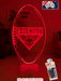 Essendon Bombers Australian Football Club 3D LED Night Light - KustomboxNight Lights & Ambient LightingKustomboxStandard Size
