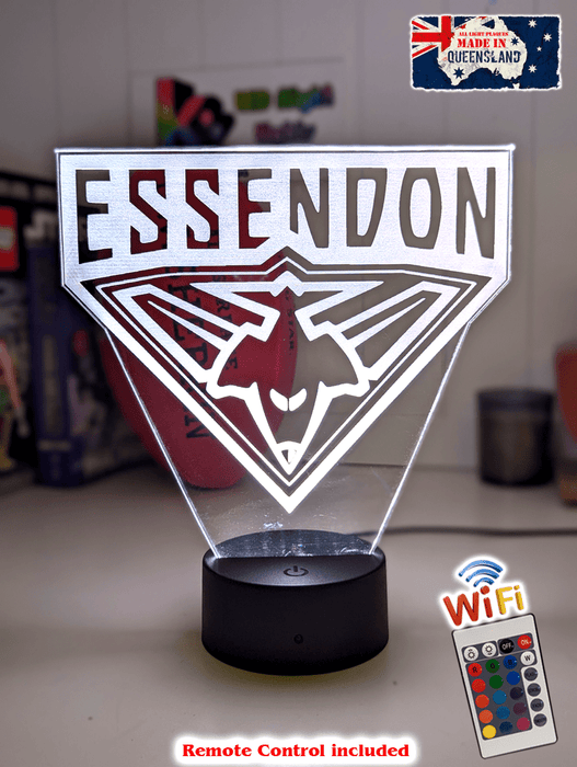ESSENDON BOMBERS Australian Football Club 3D LED Night Light - KustomboxNight Lights & Ambient LightingKustomboxStandard Size