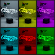 F1 Formula One Racing Car Side view 3D LED Night Light Lamp - KustomboxNight Lights & Ambient LightingKustomboxStandard Size - No Name
