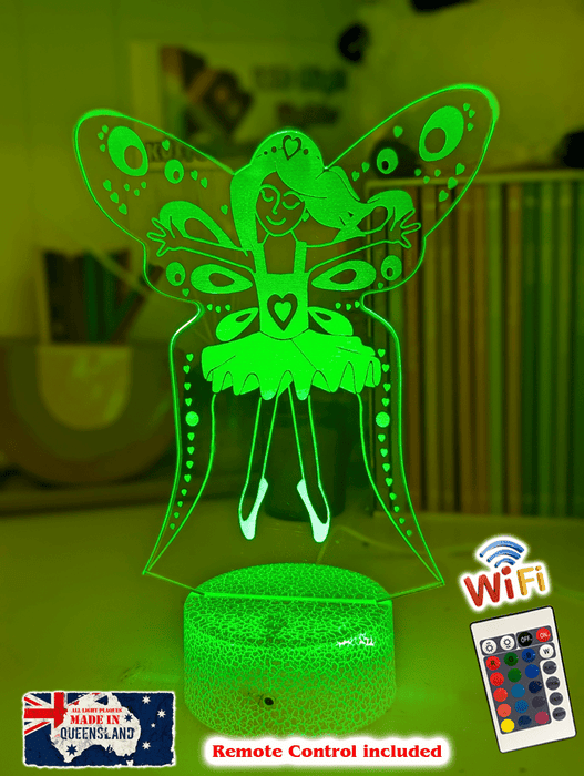 Fairy Princess Personalised Name 3D LED Night Light Lamp - KustomboxNight Lights & Ambient LightingKustomboxStandard